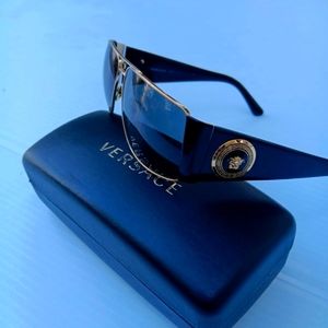 VERSACE Gold Polarized Men's Sunglasses.